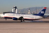 N315AW @ LAS - US Airways N315AW (FLT USA395) from Los Angeles Int'l (KLAX) landing on RWY 25L.