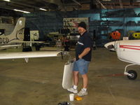 N920CD @ VRB - Starting a new WingTip Mod - That is Travis our Manufacturing Coach removing the wing tip for an update to the LoPresti TriTip - by davidlopresti