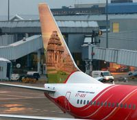 VT-AXV @ EGBB - One of the two 'unique' tail logos for this aircraft - by Terry Fletcher
