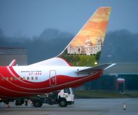VT-AXV @ EGBB - One of the two 'unique' tail logos for this aircraft - by Terry Fletcher