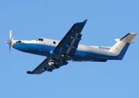 N669AF @ KBKL - A Pilatus PC-12/45 departs Burke Lakefront Airport, Cleveland, OH from RWY 24R. A crisp but clear day on January 18, 2008 in Cleveland. - by Cleavprints