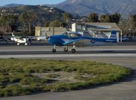 N8667H @ SZP - 1947 North American NAVION, 285 Hp Continental conversion, takeoff roll Rwy 22 - by Doug Robertson