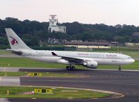 A7-ACH @ WSSS - Qatar A330 lands at Singapore Changi - by Terry Fletcher