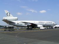 N974VV @ EGLF - Omega DC10 tanker displayed at 2006 Farnborough Air Show - by Terry Fletcher