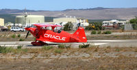 N260SP @ KIC - Vibrantly-painted ORACLE/Tutima 1981 Oliver Steven R PITTS S-2S rolling @ Mesa Del rey (King City) Municipal Airport, CA - by Steve Nation