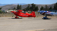N260SP @ KIC - Vibrantly-painted ORACLE/Tutima 1981 Oliver Steven R PITTS S-2S running-up engine @ Mesa Del rey (King City) Municipal Airport, CA - by Steve Nation