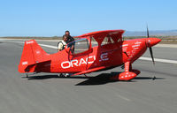 N260SP @ KIC - Vibrantly-painted ORACLE/Tutima 1981 Oliver Steven R PITTS S-2S @ Mesa Del rey (King City) Municipal Airport, CA - by Steve Nation