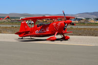 N260SP @ KIC - Vibrantly-painted ORACLE/Tutima 1981 Oliver Steven R PITTS S-2S taxying @ Mesa Del Rey (King City) Municipal Airport, CA - by Steve Nation