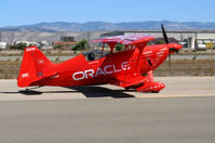 N260SP @ KIC - Vibrantly-painted ORACLE/Tutima 1981 Oliver Steven R PITTS S-2S taxying @ Mesa Del Rey (King City) Municipal Airport, CA - by Steve Nation