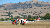N495DF @ E16 - CALFIRE/CDF Bell EH-1H/Chopper #106 taking a break @ South County Airport (Morgan Hill), CA - by Steve Nation