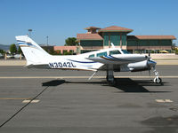 N3042L @ PRB - 1965 Cessna 310J @ Paso Robles Municipal Airport, CA - by Steve Nation