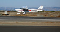 N3504P @ SQL - 2001 Cessna 172R (watch that crosswind!) @ San Carlos Airport, CA - by Steve Nation