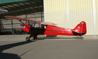 N65881 @ PRB - Locally-based and BRIGHT RED Piper J3C-65 @ Paso Robles Municipal Airport, CA - by Steve Nation