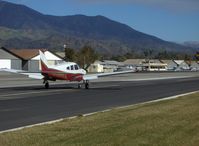 N5966V @ SZP - 1977 Piper PA-28R-201T TURBO ARROW III, Continental TSIO-360-F 200 Hp, first year of tapered wing, landing roll Rwy 04 - by Doug Robertson