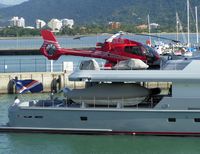 N168JB - This Eurocopter was photographed on the back of a motor Yacht in Cairns Harbour , Queensland, Australia