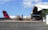 VH-ZZB @ YBCS - Australian Customs Dash 8 emerges from the Maintenance hangar at Cairns in 2005
