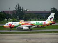 HS-PGU @ VTBD - Bangkok Air's colouful A320 - by Terry Fletcher
