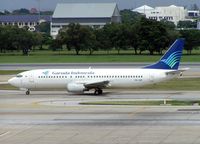 PK-GZF @ VTBD - Garuda B737 taxies out at Bangkok