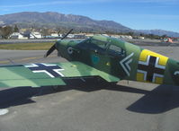 N2305B @ SZP - 1948 TEMCO GC-1B SWIFT in WWII German camouflage livery, Continental C-125 125 Hp, flap removed for repair - by Doug Robertson