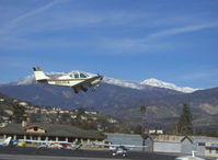 N8645M @ SZP - 1963 Beech 35-B33 DEBONAIR, Continental IO-470-K 225 Hp, takeoff climb Rwy 04, gear coming up - by Doug Robertson