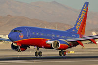 N279WN @ KLAS - Southwest Airlines - 'Summer of Love' - Beatles - 'Cirque Du Soleil - Mirage, Las Vegas' / 2007 Boeing 737-7H4 - by Brad Campbell