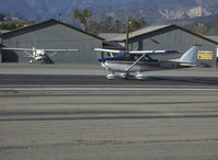 N4667L @ SZP - 1966 Cessna 172G, Continental O-300 145 Hp, landing roll Rwy 22 - by Doug Robertson