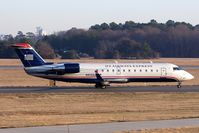 N405AW @ ORF - US Airways Express (operated by Air Wisconsin) N405AW (FLT AWI3719) from Philadelphia Int'l (KPHL) taxiing to the gate after arrival on RWY 5.