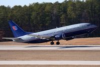 N328UA @ RDU - United Airlines N328UA (FLT UAL241) departing RWY 5L enroute to Washington Dulles Int'l (KIAD).