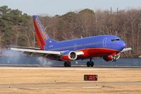 N391SW @ ORF - Southwest Airlines N391SW (FLT SWA3490) from Baltimore/Washington Int'l (KBWI) landing on RWY 23.