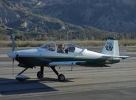N64WL @ SZP - 1997 Berry VAN's RV-6A, Lycoming O-360 180 Hp, Experimental class, Incredible detailing, 'Matterhorn' tail art & very full panel-(21 'steam' gauges), Bronze Lindy Winner-Oshkosh, taxi to Rwy 22 - by Doug Robertson