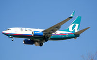 N286AT @ KATL - On final for Runway 26R - by Michael Martin