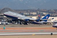 N107UA @ LAX - United Airlines N107UA (FLT UAL891) departing RWY 25R enroute to Narita Int'l (RJAA).