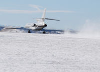 N544CM @ KAPA - Takeoff on 17L. Look at the snow fly!