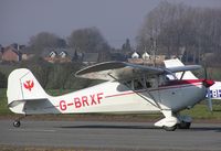 G-BRXF @ EGSF - Aeronca taxying in at Conington