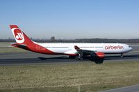 D-AERS @ EDDL - This A330 has been transferred from LTU to Air Berlin lately. It is one of the first in the new Air Berlin colors. - by Joop de Groot