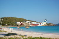 N675MP @ TFFJ - landing in st barths - by valerie