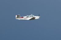 N65Y @ EDU - Beech departing University Airport, Davis, CA