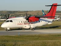 C-FHVX @ CYYC - Taxiing to Rwy 28 via taxi-way Foxtrot - by CdnAvSpotter