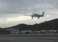 N9483S @ SZP - 1966 Beech 35-C33A DEBONAIR, Continental IO-520-B 285 Hp, takeoff climb Rwy 04 - by Doug Robertson