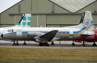 G-SOEI @ EGNH - This now stored HS748 spent many years flying for Mount Cook Airline in New Zealand