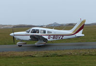 G-BGVZ @ EGNH - Piper Pa-28 Taxies out at Blackpool in Feb 2008