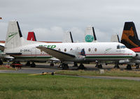 G-ORAL @ EGNH - HS748 still stored at Blackpool in Feb 2008