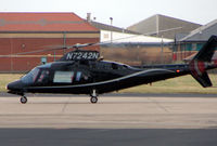 N7242N @ EGNH - Agusta 109A arrives at Blackpool in Feb 2008 - by Terry Fletcher