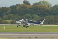 G-BCJM @ EGCC - Piper - Taking off - by David Burrell