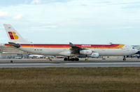 EC-ICF @ MIA - Iberia A340 arrives Miami from Madrid in Feb 2008 - by Terry Fletcher