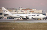 N748SA @ MIA - Southern Air B747 at Miami as evening starts to draw in - by Terry Fletcher