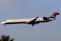 N916FJ @ LAX - US Airways Express (operated by Mesa Airlines) N916FJ (FLT ASH2853) from Phoenix Sky Harbor Int'l (KPHX) on short-final to RWY 25L. - by Dean Heald