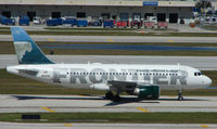 N921FR @ FLL - Frontier A319s are always a pleasure to photograph - by Terry Fletcher