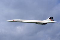 G-BOAD @ EGLF - Concorde overflying Farnborough 1986.