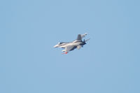 87-0227 - Flight over Columbine High School, note airbrakes on for the tight turn.